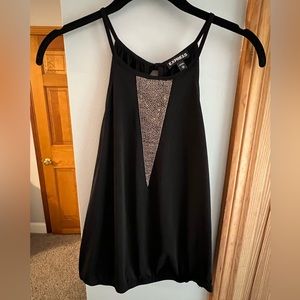 Black Tank with Gold Detail